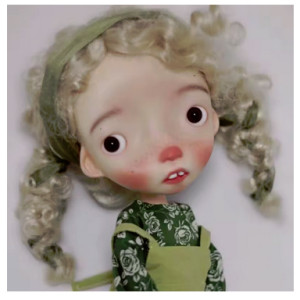 Malisa doll 11.5' with faceup eyes wig