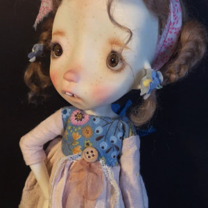 Malisa doll 11.5' with faceup eyes wig and outfits