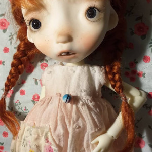 Malisa doll 11.5' with faceup eyes red hair tails wig and outfits