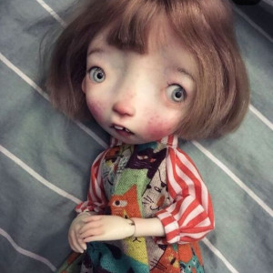 CUSTOM for Margarita..Malisa doll 11.5' with faceup eyes hair  wig and outfits