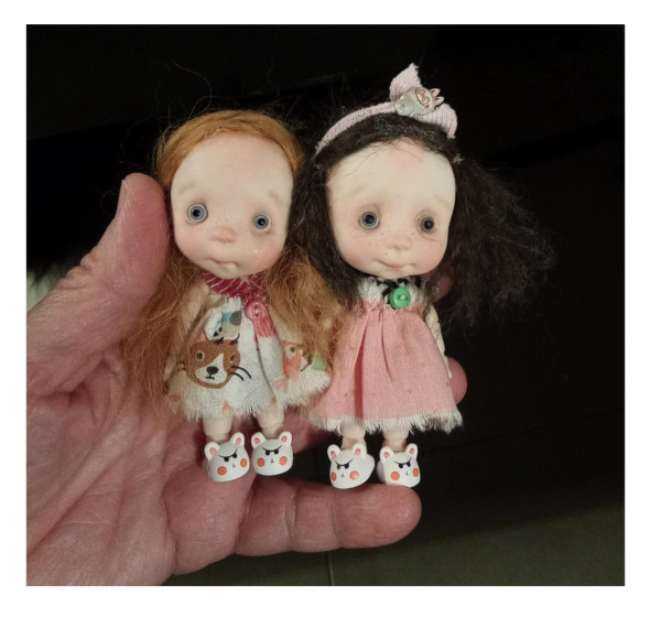 The Zefir girl OOAK,resin handmade 3.5' doll and outfits - Image 3