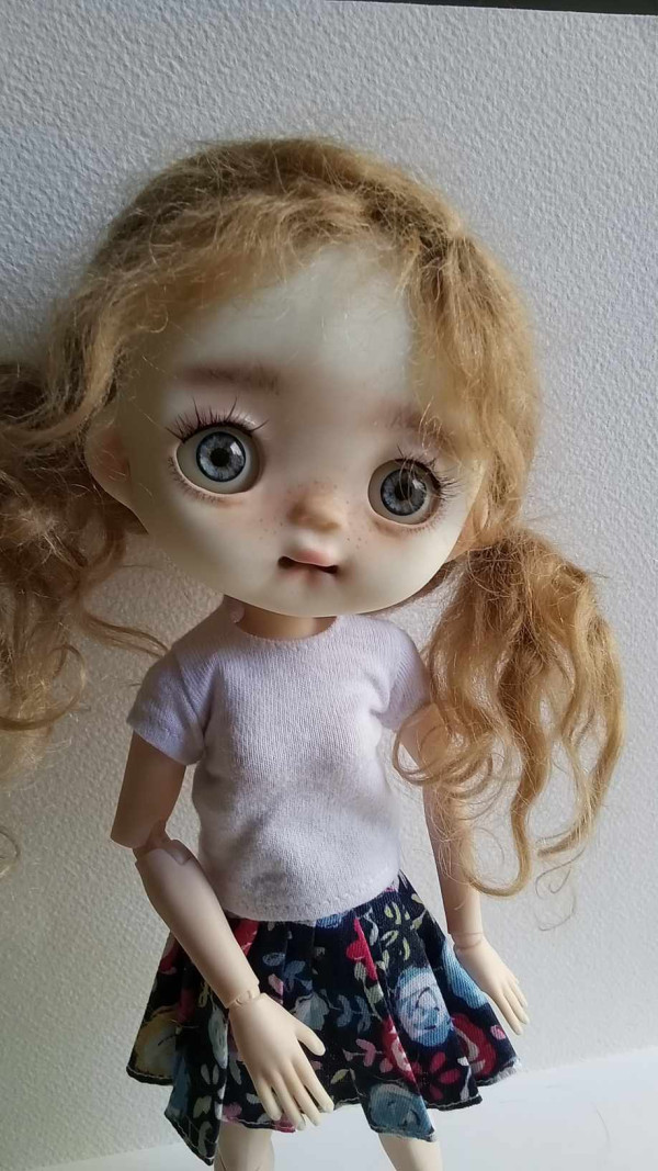 Tutu blonde hair,Ppinklings with assembled body..Blythe size full set. - Image 5