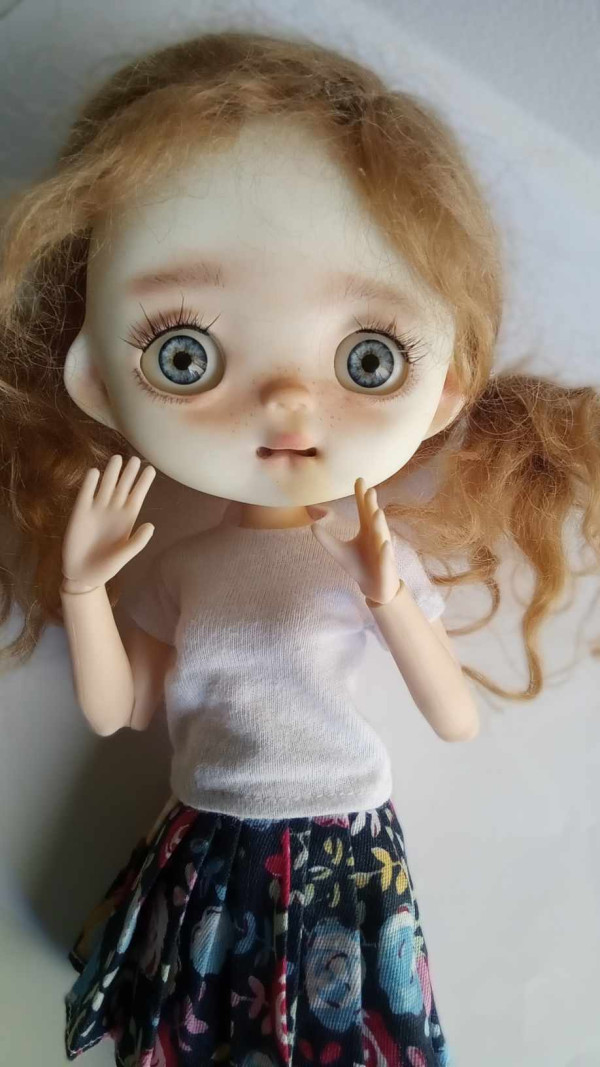 Tutu blonde hair,Ppinklings with assembled body..Blythe size full set. - Image 4
