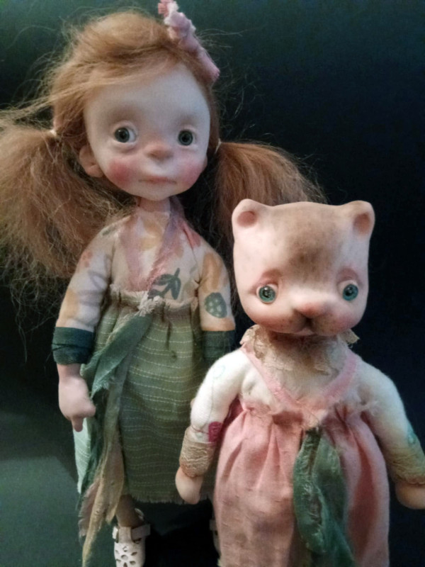 Lele' , OOAK handmade art doll 20cm ,by Ppinkydolls - Image 5