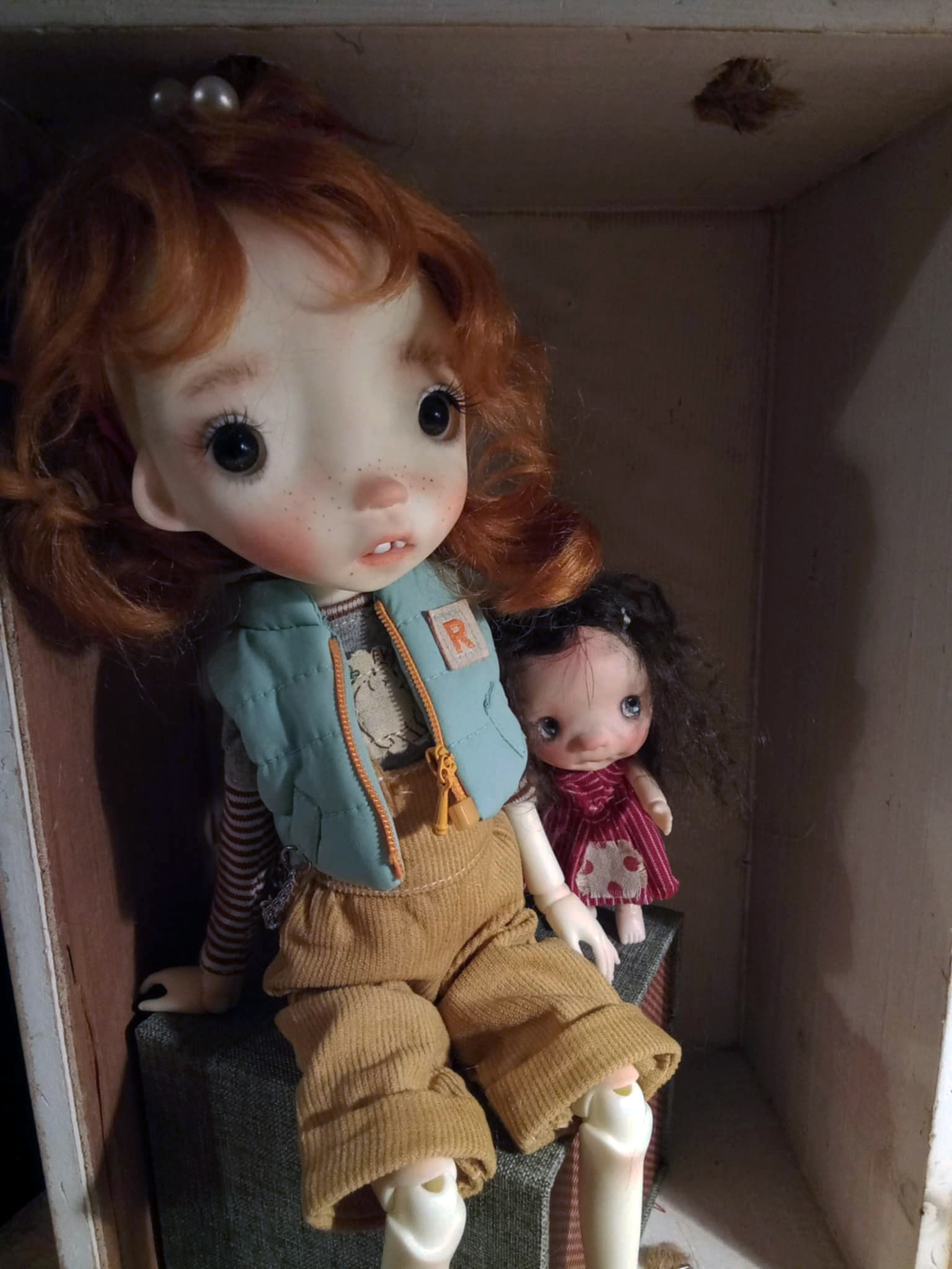 Malisa ready bjd resin collectible doll with her tiny doll..OOAK 12 inches full set - Image 5