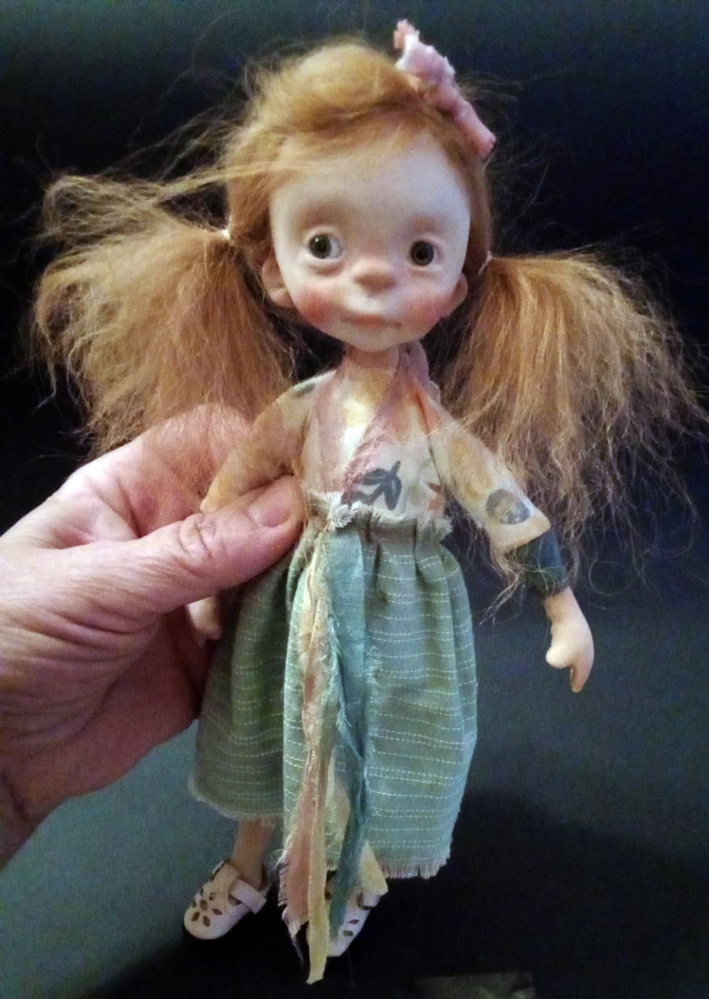 Lele' , OOAK handmade art doll 20cm ,by Ppinkydolls - Image 2