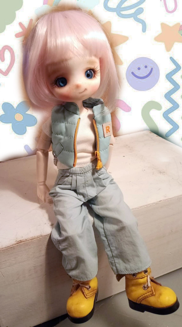 Dolthy kawaii bjd doll 1/6 -30cm,12 inches ,full set with outfits - Image 3