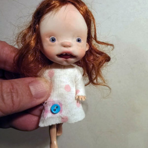 Dalia girl OOAK,resin handmade 5.5' doll and outfits