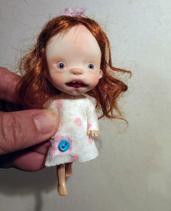 Dalia girl OOAK,resin handmade 5.5' doll and outfits