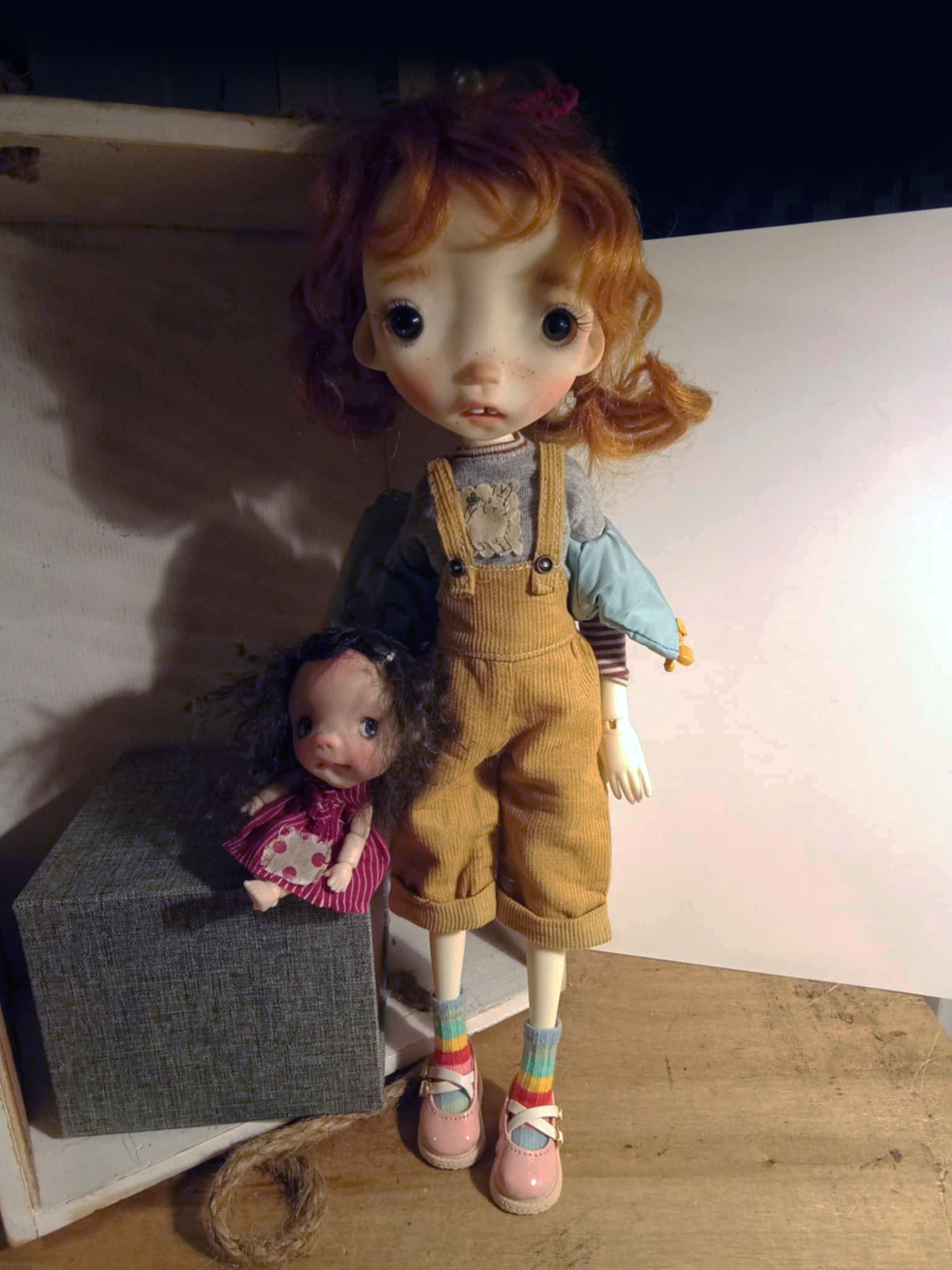 Malisa ready bjd resin collectible doll with her tiny doll..OOAK 12 inches full set - Image 2