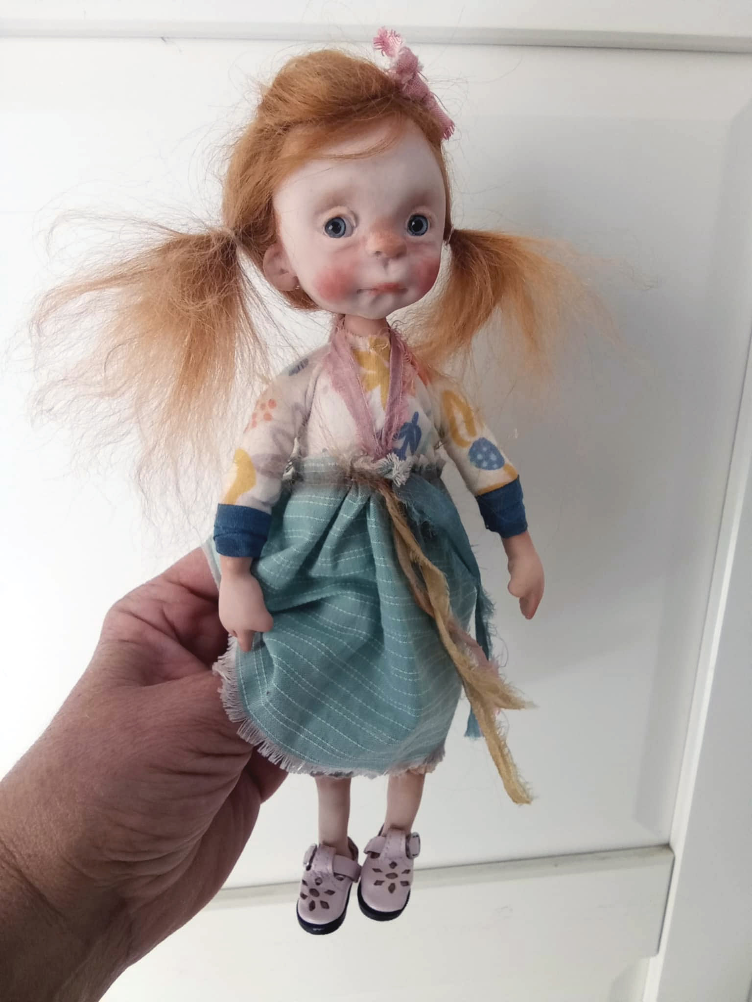 Lele' , OOAK handmade art doll 20cm ,by Ppinkydolls