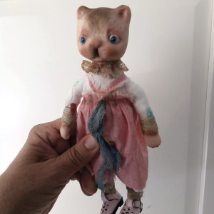 Gatini , OOAK handmade art doll,by Ppinkydolls