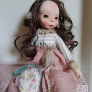 Sonia' , OOAK handmade art doll 20cm ,by Ppinkydolls