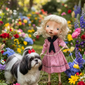 Malisa doll 11.5' with faceup eyes blonde soft wig as photos