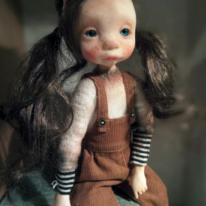 Sara' , OOAK handmade art doll 20cm ,by Ppinkydolls