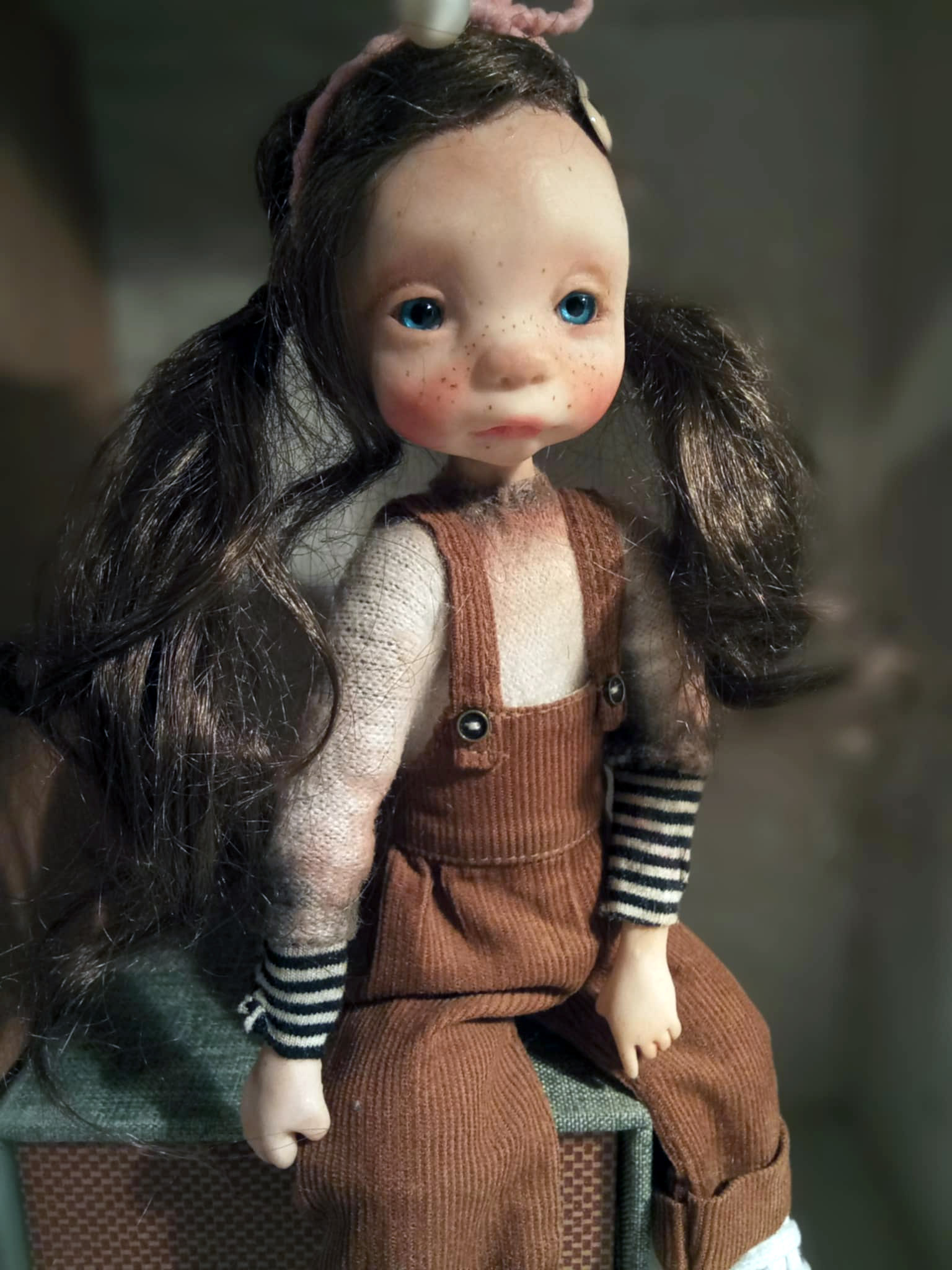 Sara' , OOAK handmade art doll 20cm ,by Ppinkydolls