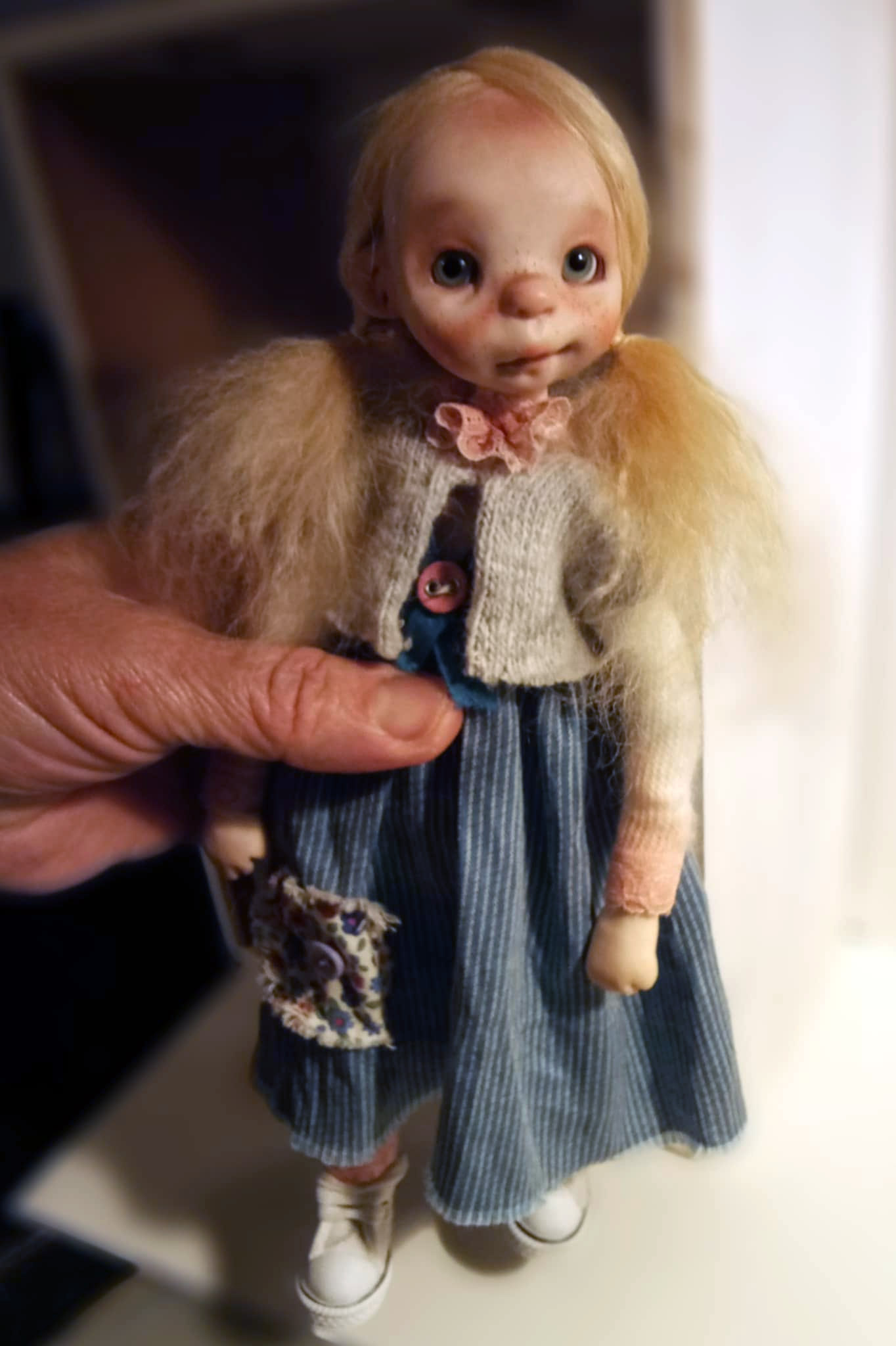 Katia' , OOAK handmade art doll 26cm ,by Ppinkydolls - Image 2