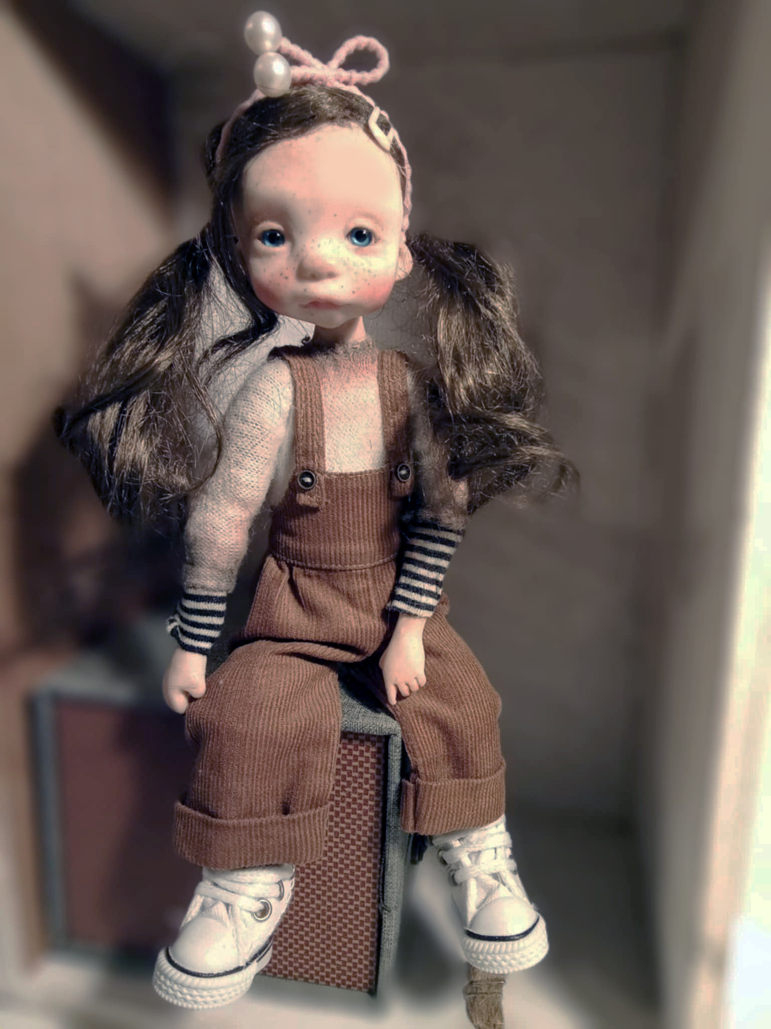 Sara' , OOAK handmade art doll 20cm ,by Ppinkydolls - Image 5