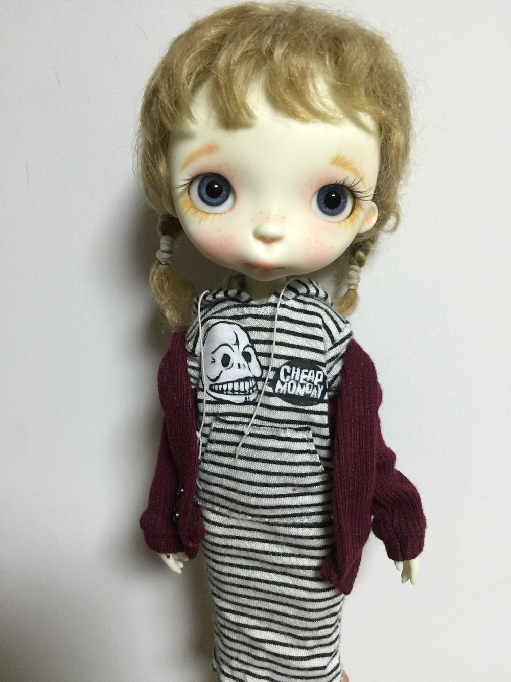 Miko doll 11.5' with faceup eyes wig as photos