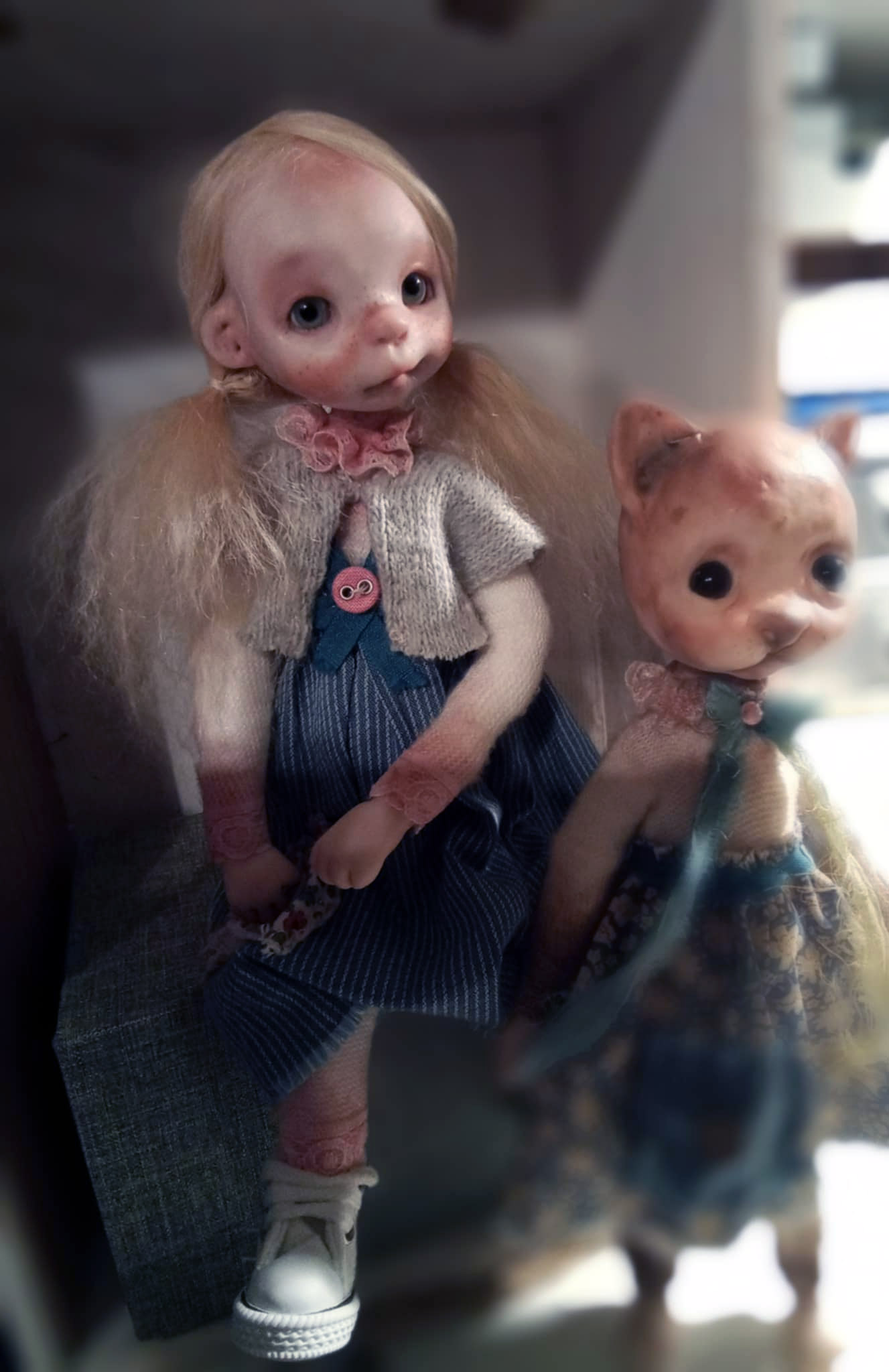 Katia' , OOAK handmade art doll 26cm ,by Ppinkydolls - Image 5