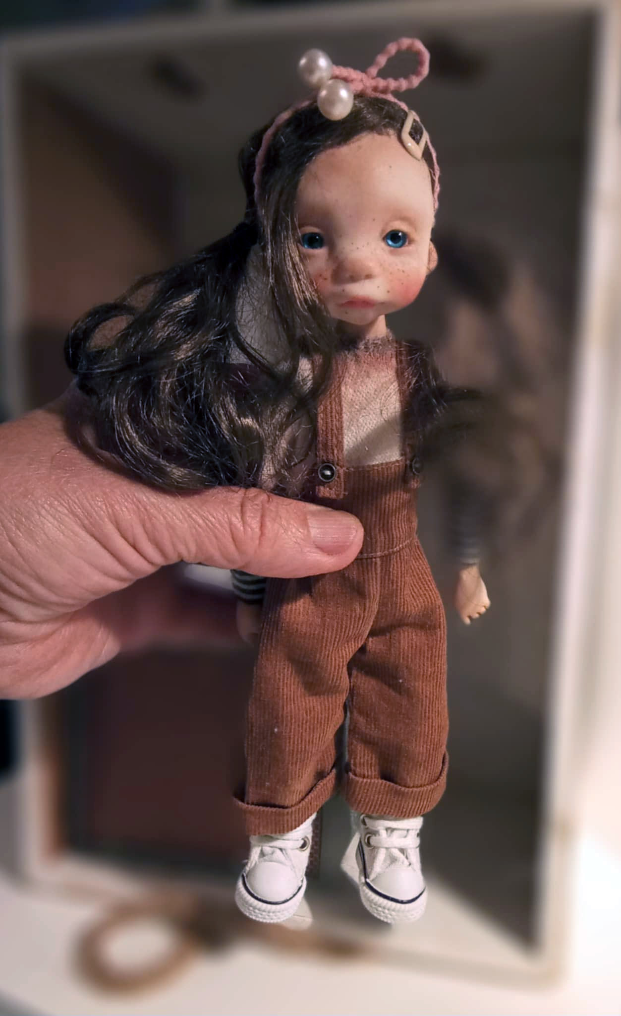 Sara' , OOAK handmade art doll 20cm ,by Ppinkydolls - Image 2