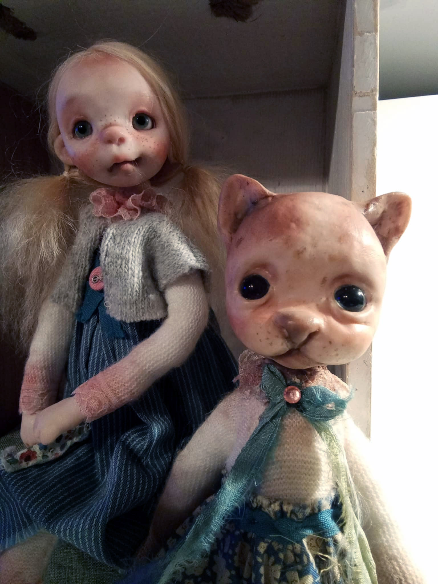 Katia' , OOAK handmade art doll 26cm ,by Ppinkydolls - Image 6