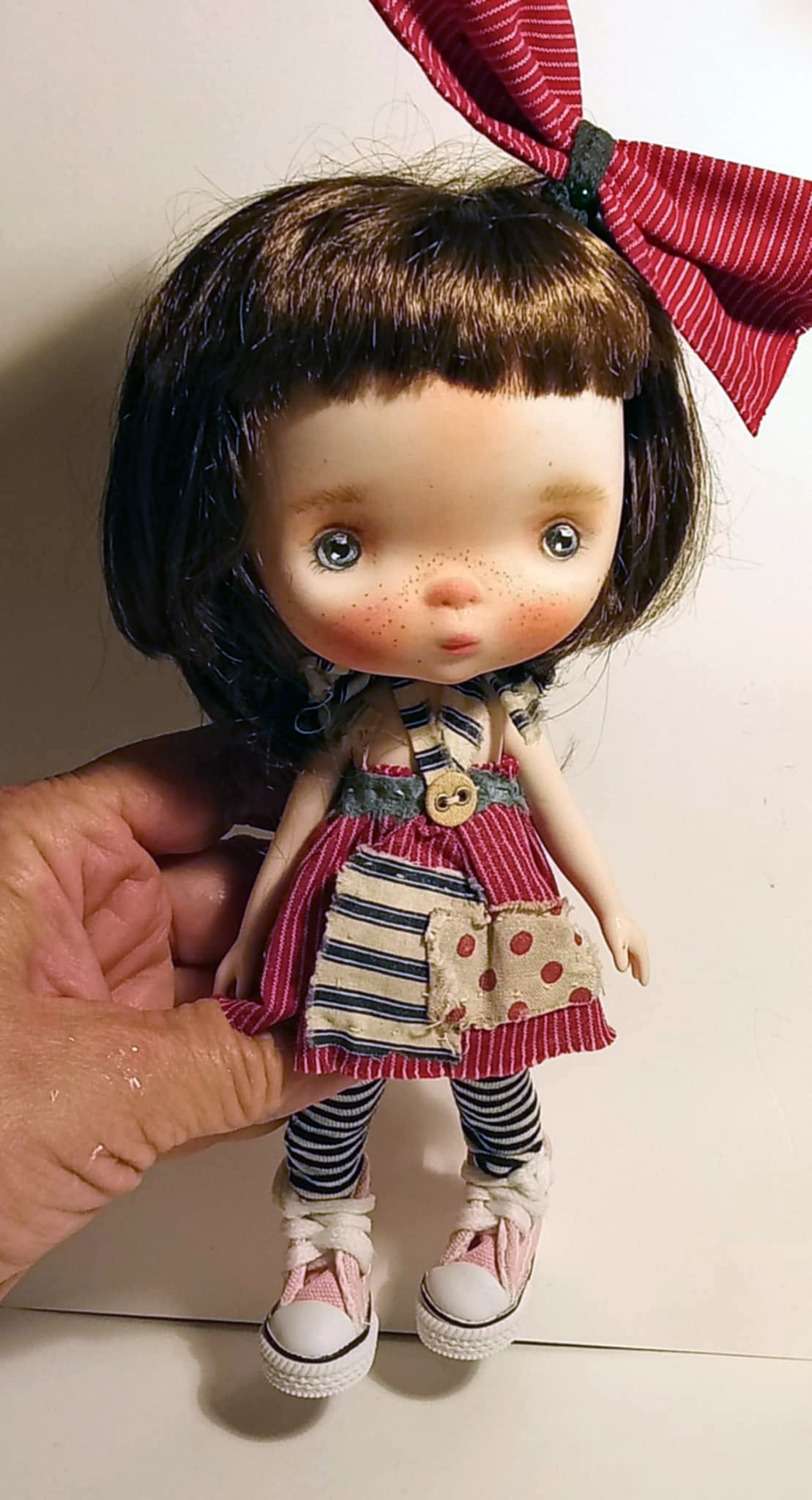 Popola ooak handmade 9'' full set ready doll by Ppinkydolls - Image 2