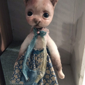 Kitty Bella' , OOAK handmade art doll 22cm ,by Ppinkydolls
