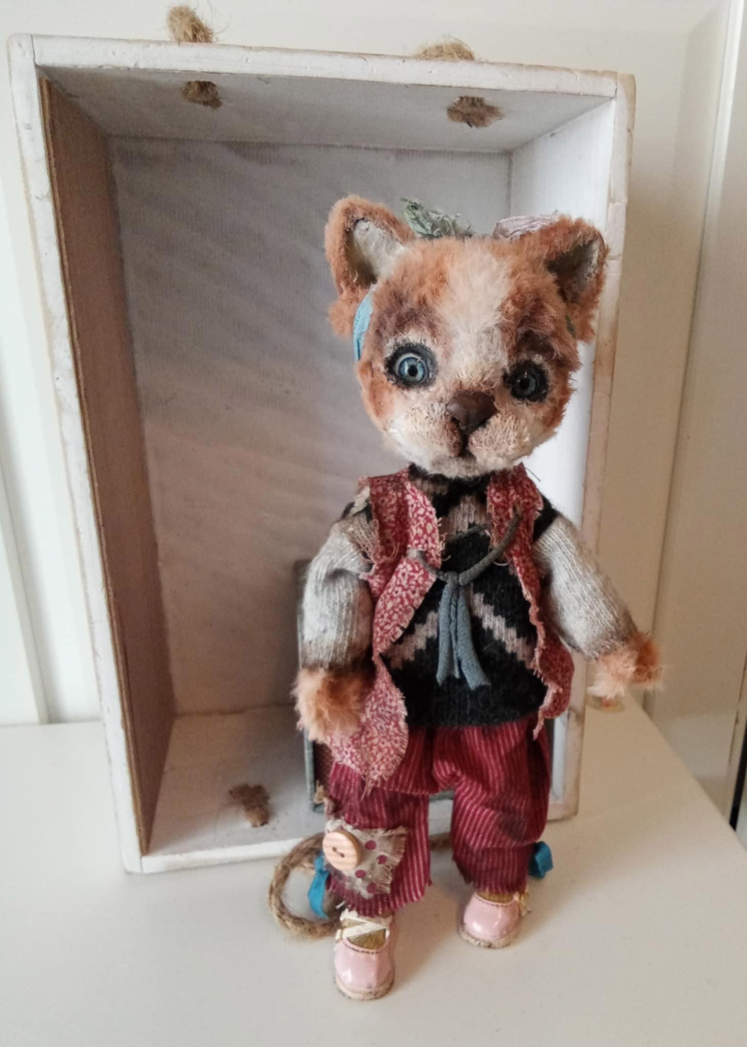 Kiki cat doll OOAK collectible art doll - Image 3