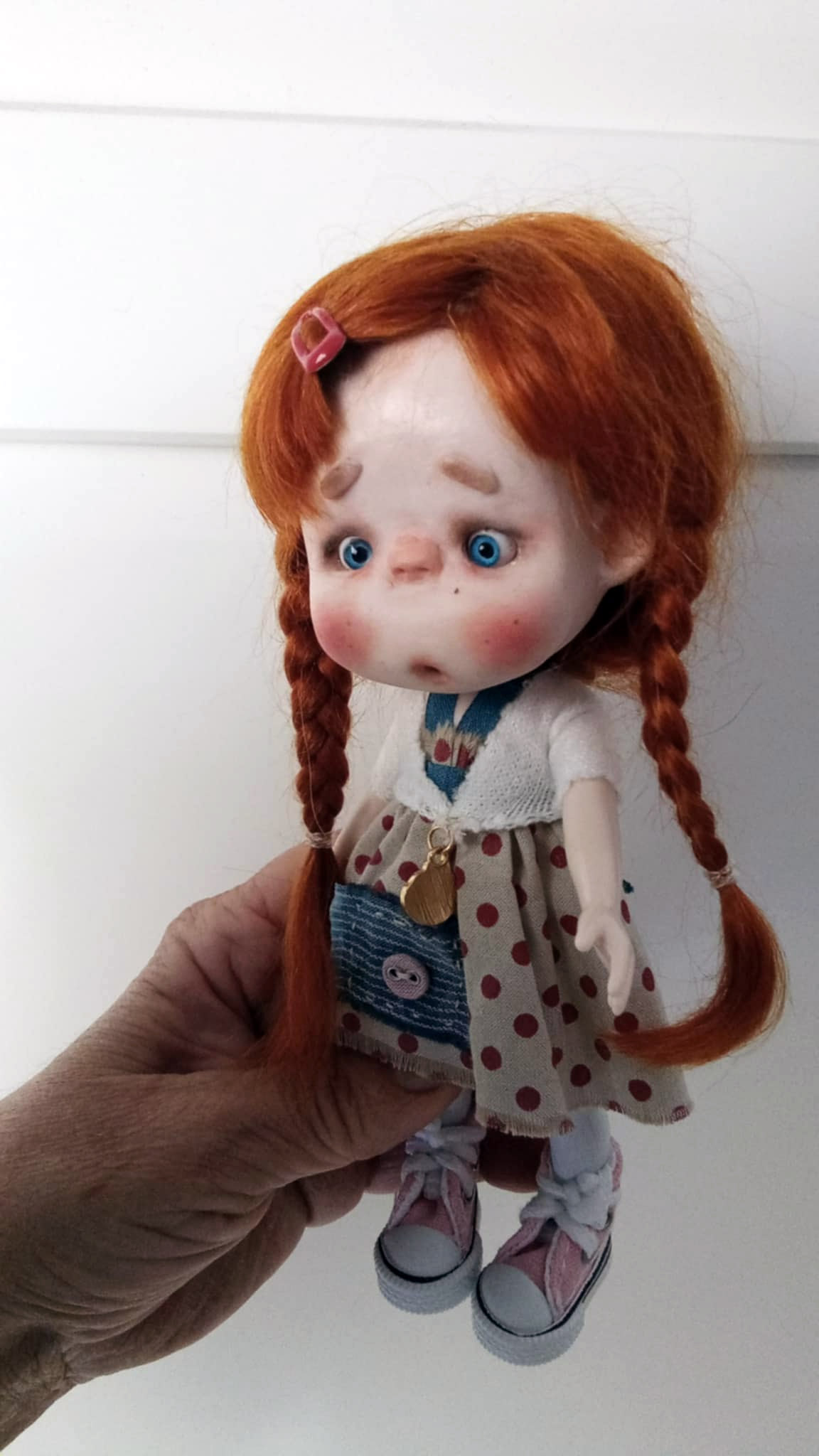 The Funny Zenia ooak handmade 8'' full set ready doll by Ppinkydolls