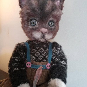 Jini the cat doll OOAK collectible art dolls