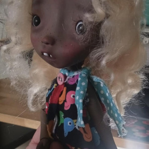 Malisa  ready bjd resin collectible doll....OOAK 11.5 inches full set