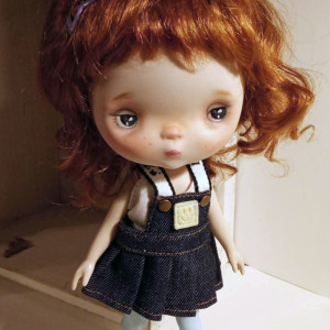 Popola red hair  ooak handmade 9'' full set ready doll by Ppinkydolls