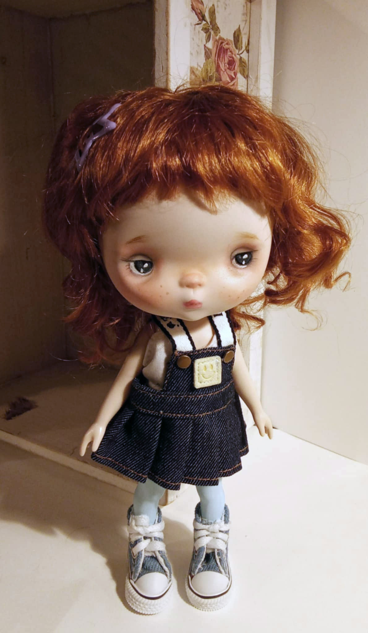 Popola red hair ooak handmade 9'' full set ready doll by Ppinkydolls
