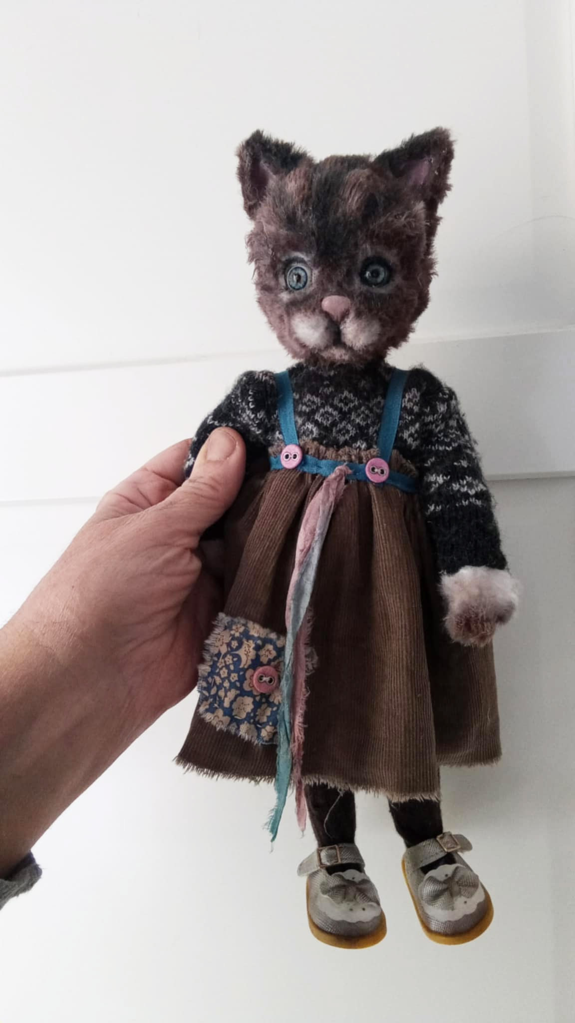 Jini the cat doll OOAK collectible art dolls - Image 3