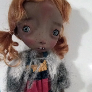 Malisa  ready bjd resin collectible doll....OOAK 11.5 inches full set
