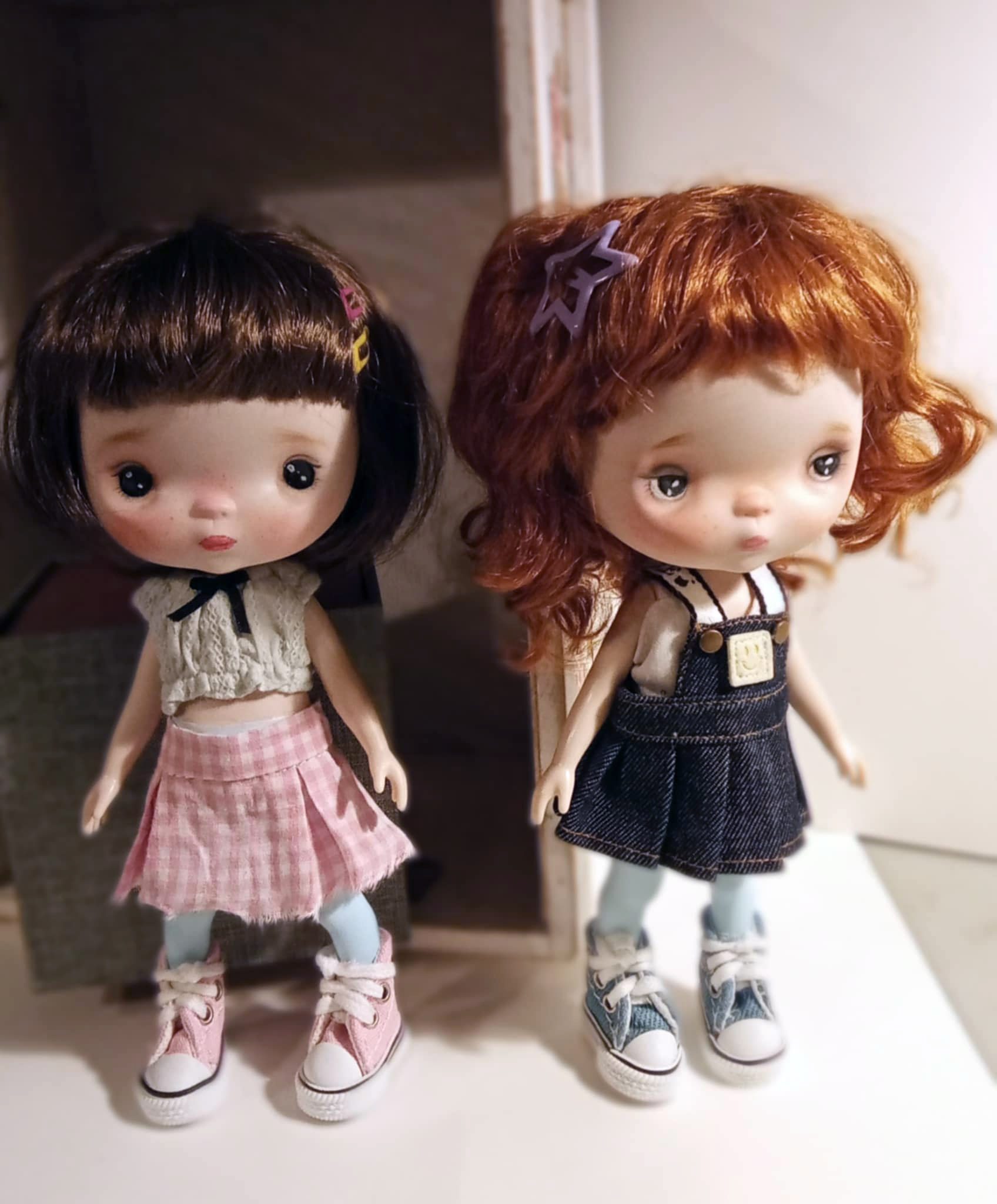 Popola brunet ooak handmade 9'' full set ready doll by Ppinkydolls - Image 2