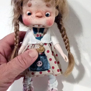 Dumling ooak handmade 8'' full set ready doll by Ppinkydolls