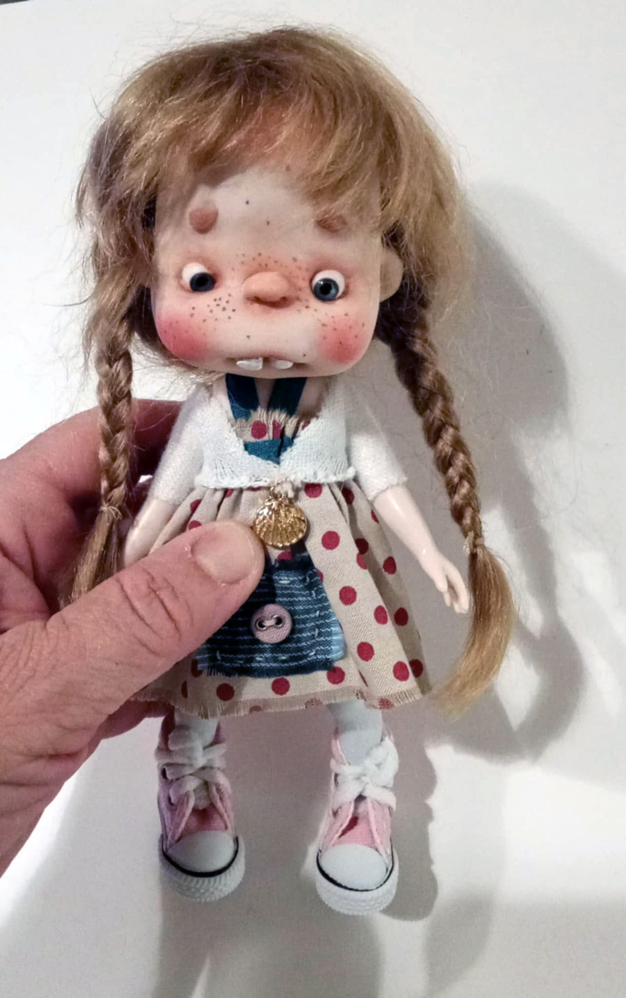 Dumling ooak handmade 8'' full set ready doll by Ppinkydolls
