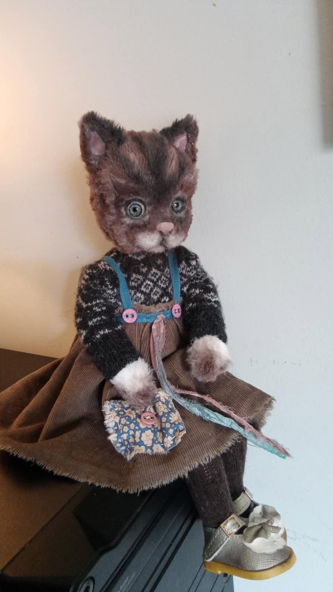 Jini the cat doll OOAK collectible art dolls - Image 2