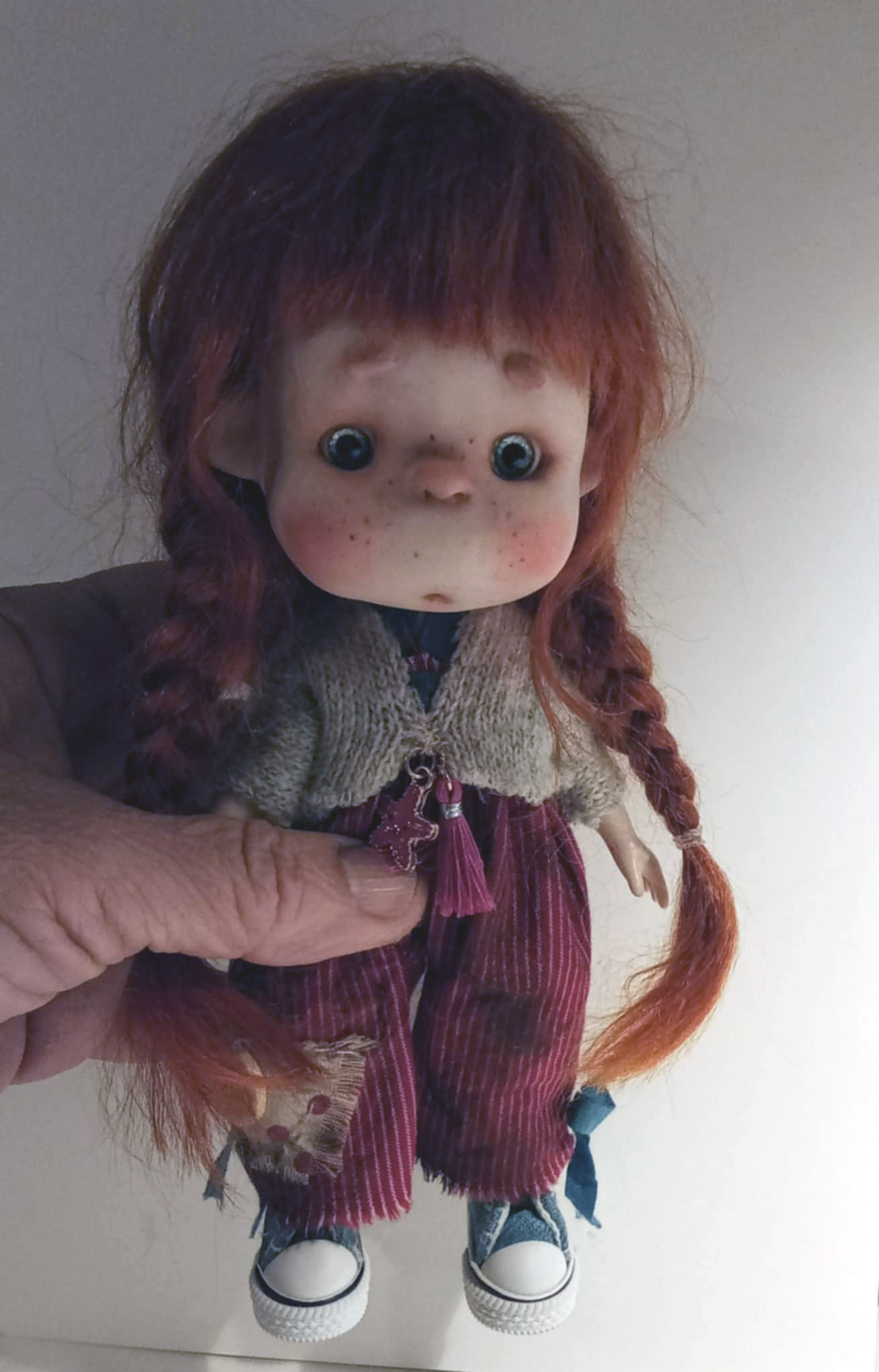 The Funny Bebe ooak handmade 8'' full set ready doll by Ppinkydolls - Image 2