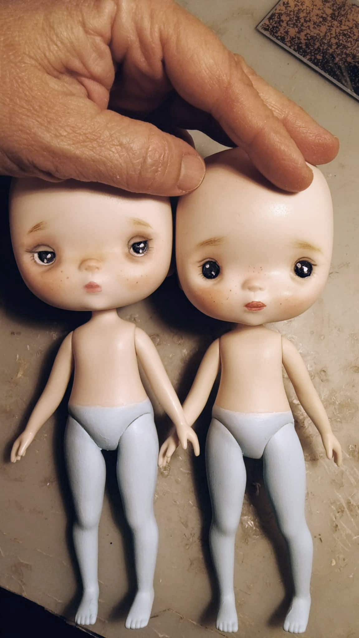 Popola brunet ooak handmade 9'' full set ready doll by Ppinkydolls - Image 6