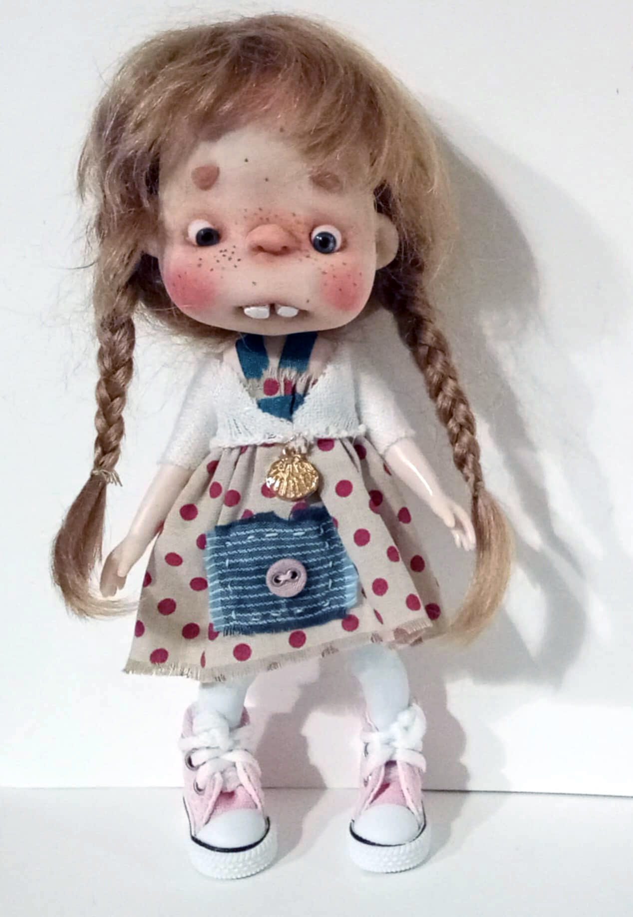 Dumling ooak handmade 8'' full set ready doll by Ppinkydolls - Image 2