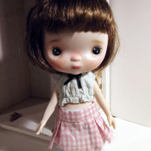 Popola brunet  ooak handmade 9'' full set ready doll by Ppinkydolls