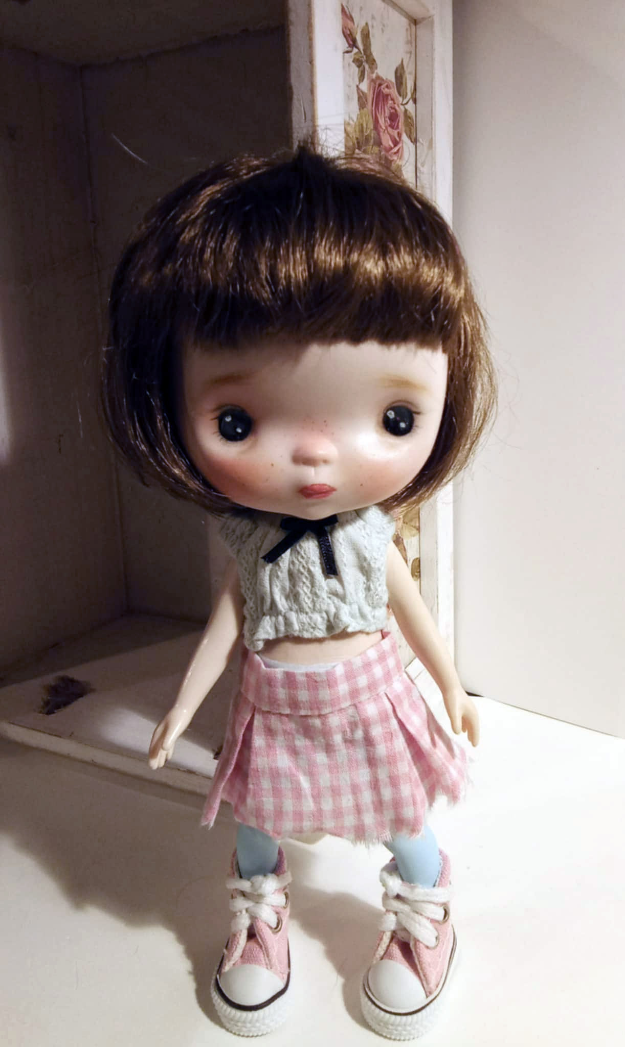 Popola brunet ooak handmade 9'' full set ready doll by Ppinkydolls