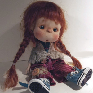 The Funny Bebe ooak handmade 8'' full set ready doll by Ppinkydolls