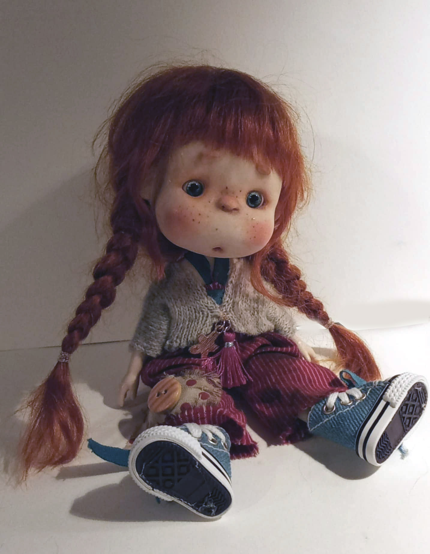 The Funny Bebe ooak handmade 8'' full set ready doll by Ppinkydolls