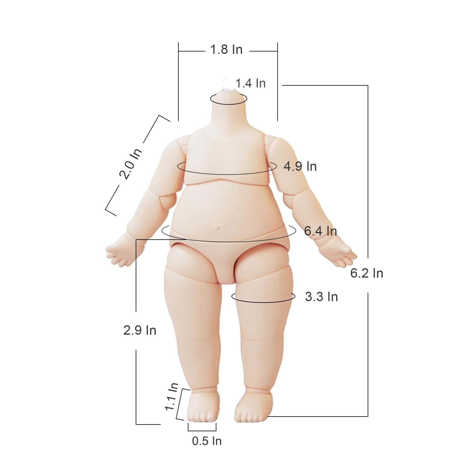 Luna Boo'bjd handmade resin doll 9 inches - Image 9