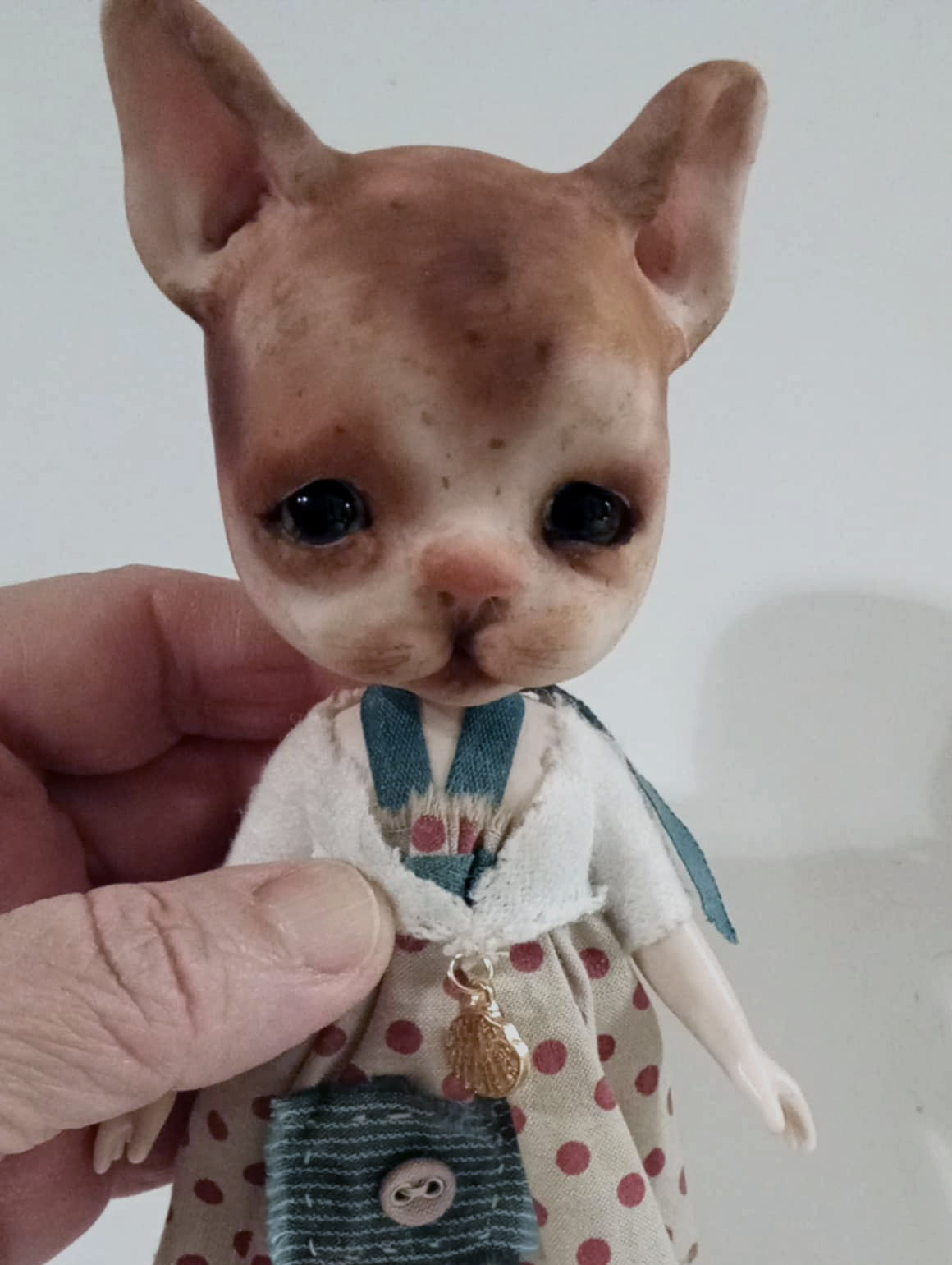 The Kitty Stella ooak handmade 8'' full set ready doll by Ppinkydolls