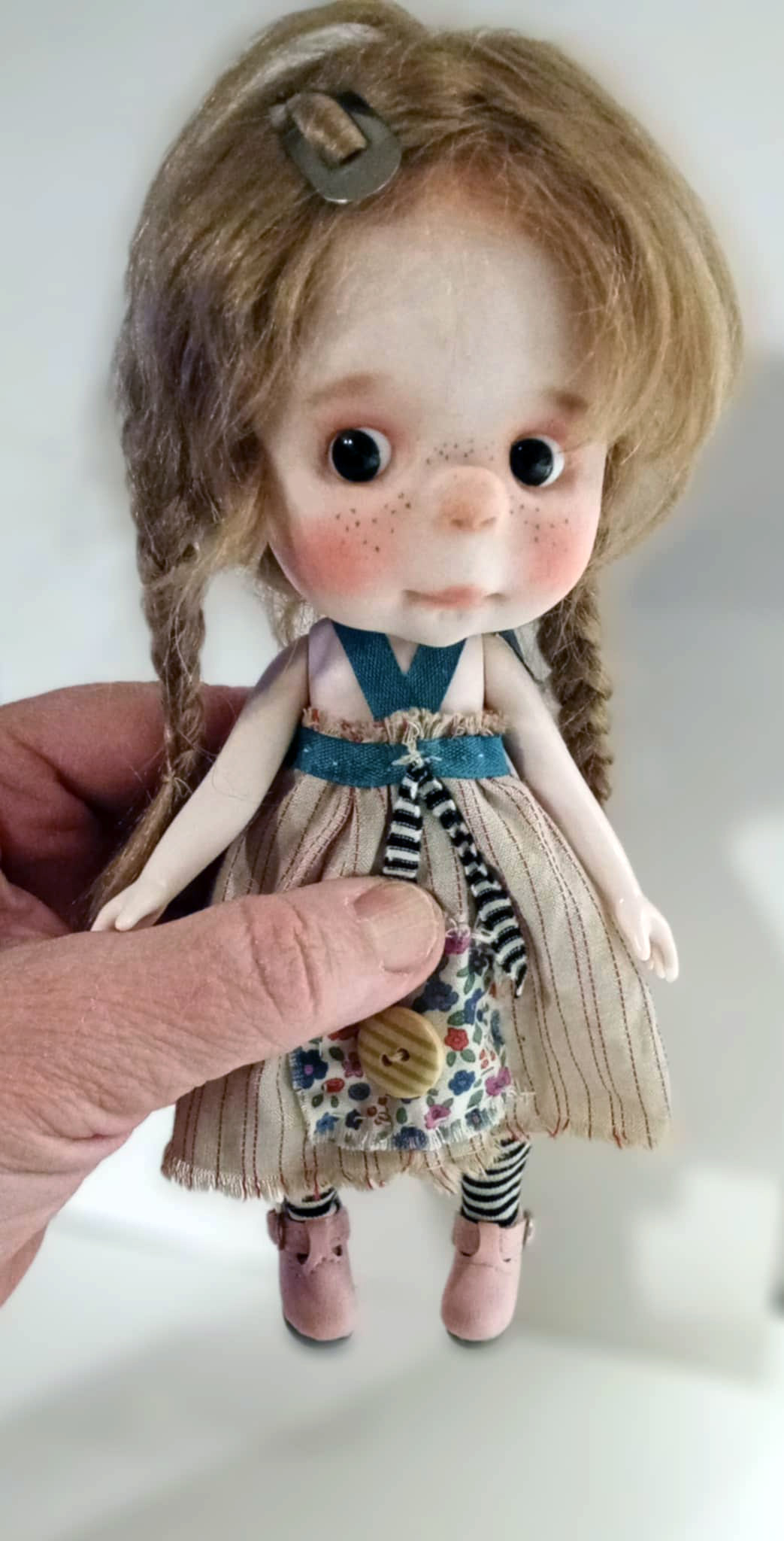 Mina ooak handmade 8'' full set ready doll by Ppinkydolls - Image 2
